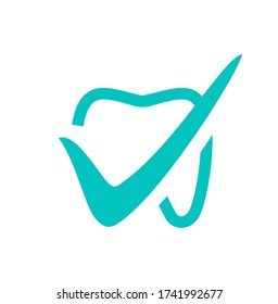 Dental Checkup Icon Logo Orthodontist Tooth Logo