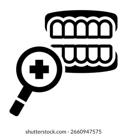 Dental Checkup Icon Mixed Vector Illustration