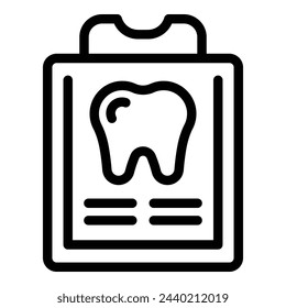 Dental checkup icon outline vector. Teeth diagnosis. Oral healthcare examination