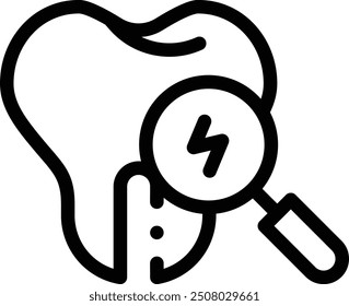 dental checkup icon. Thin Linear Style Design Isolated On White Background