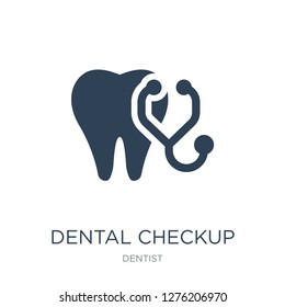 dental checkup icon vector on white background, dental checkup trendy filled icons from Dentist collection, dental checkup vector illustration