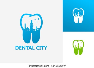 Dental City Logo Template Design Vector, Emblem, Design Concept, Creative Symbol, Icon