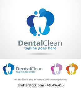 Dental Clean Logo Template Design Vector