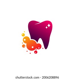 Plantilla vectorial del logotipo de limpieza dental, conceptos de diseño del logotipo de Creative Clean