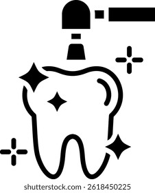 Dental Cleaning Icon Mixed Vector Illustration