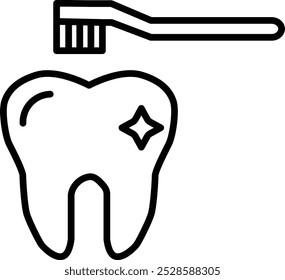 Icono detallado de la Ilustración vectorial de limpieza dental