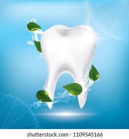 Dental cleaning and whitening banner vector illustration