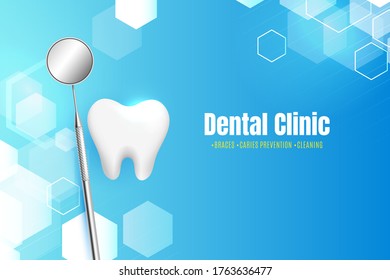 Dental clinic with abstract background