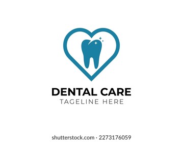 Dental clinic and dental care logo. Dentist, teeth care or oral clinic logo