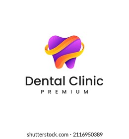 dental clinic colorful logo vector