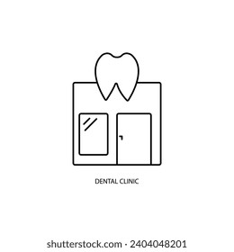 dental clinic concept line icon. Simple element illustration. dental clinic concept outline symbol design.