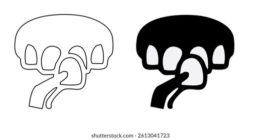 Dental clinic elements - thin line web icon set. Outline icons collection. Simple vector illustration