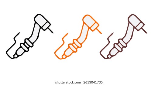 Dental clinic elements - thin line web icon set. Outline icons collection. Simple vector illustration