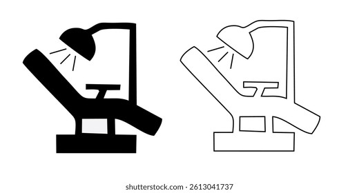 Dental clinic elements - thin line web icon set. Outline icons collection. Simple vector illustration