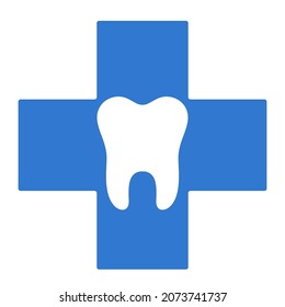 Dental clinic emblem illustration on white background