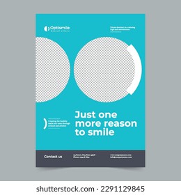 Dental Clinic Flyer Template. A clean, modern, and high-quality design of Flyer vector design. Editable and customize template flyer