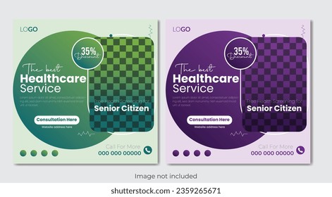 Dental clinic healthcare medical social media post template