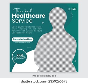 Dental clinic healthcare medical social media post template