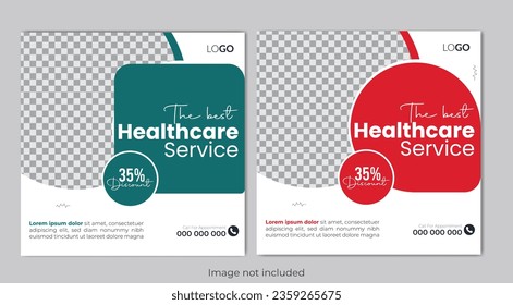 Dental clinic healthcare medical social media post template