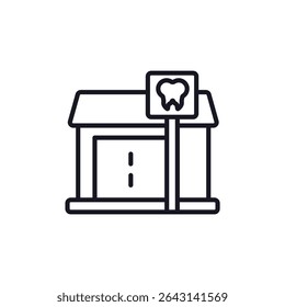 dental clinic icon collection .design style with background