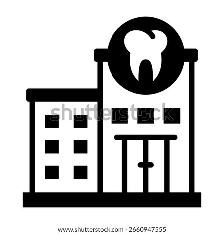 Dental Clinic Icon Mixed Vector Illustration