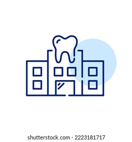 Dental clinic icon. Pixel perfect, editable stroke