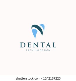 Dental Clinic Logo, Dental Care Logo,  Tooth abstract design vector template Linear style. Logotype concept icon, Dentist stomatology medical doctor .