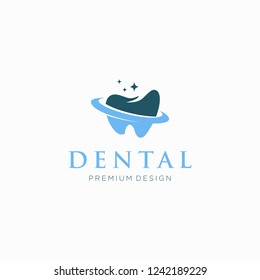 Dental Clinic Logo, Dental Care Logo,  Tooth abstract design vector template Linear style. Logotype concept icon, Dentist stomatology medical doctor .