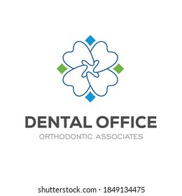 Dental Clinic Logo Design Dentist Logo Tooth abstract Linear Dentist stomatology	