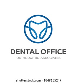 Dental Clinic Logo Design Dentist Logo Tooth abstract Linear Dentist stomatology	