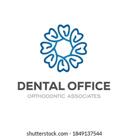 Dental Clinic Logo Design Dentist Logo Tooth abstract Linear Dentist stomatology	