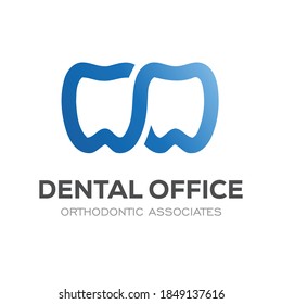 Dental Clinic Logo Design Dentist Logo Tooth abstract Linear Dentist stomatology	