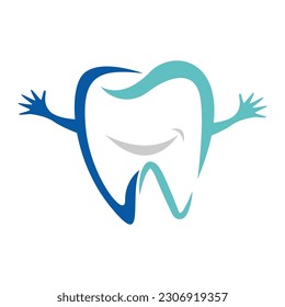 Dental clinic logo design illustration