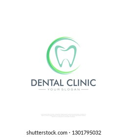 Dental Clinic  logo design template. creative sign. Universal vector icon. - Vector