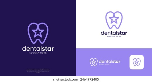 Dental clinic logo design template.