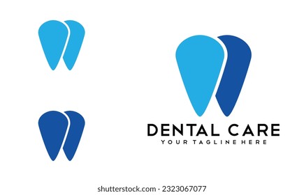 Dental clinic logo design vector template. Dentist logotype icon illustration concept.