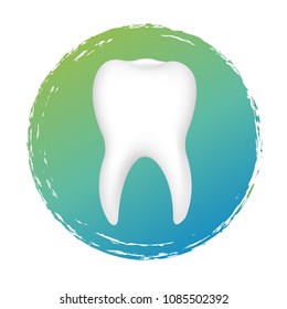 Dental Clinic Logo With Gradient Mesh, Vector Illustration
