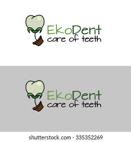 Dental clinic logo. Set logotype for stomatology.