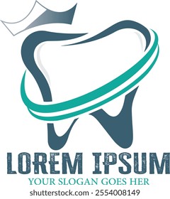 Dental clinic logo in the shape of a molar Creative and simple logo