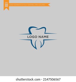 Dental Clinic logo template, Dental Care logo designs vector, Health Dent Logo design vector template linear style. Dental clinic Logotype concept icon. Tooth Teeth Smile Dentist Logo
