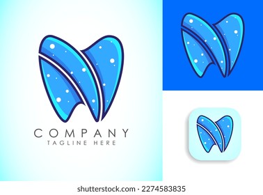 Logo-Vorlage für Zahnarztklinik, Farbverlauf-Farblogo-Design, Vektorgrafik
