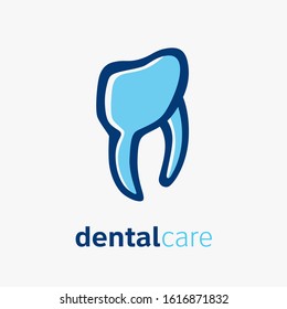 Dental Clinic Logo Template. Tooth abstract design vector. Dentist  medical doctor Logotype concept icon