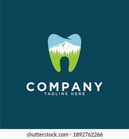 Diseño vectorial de la plantilla del logotipo de la clínica dental. Vector de diseño de logotipo dental médico.