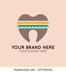 Dental Clinic Logo Tooth abstract design vector template. Dentist stomatology medical doctor Logotype concept icon