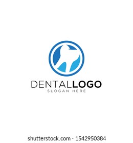 Dental Clinic Logo Tooth abstract design vector template Linear style. Dentist stomatology medical doctor Logotype concept icon