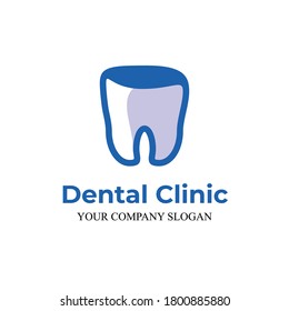 Dental Clinic Logo Tooth abstract design vector template . Medical doctor Logotype concept.
