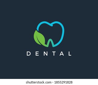 Logotipo Clínico Dental Diseño abstracto plantilla vector estilo lineal. Médico médico de estomatología dentista Icono de concepto de Logotipo.