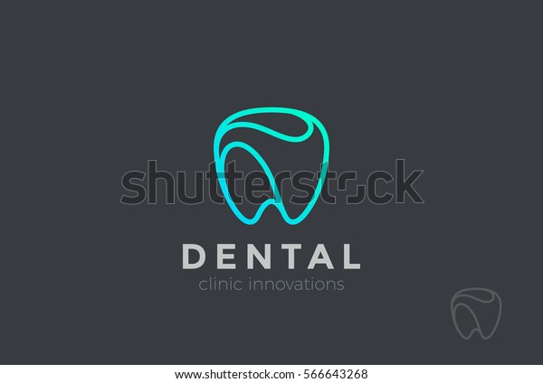 Dental Clinic Logo Zahn Abstraktes Design Stock Vektorgrafik Lizenzfrei