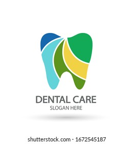 Dental clinic logo. Tooth vector template, Oral care dental and clinic symbol icon with modern design style.