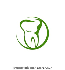 dental clinic logo. unique. modern effect. clean. icon. vector